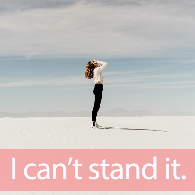 「スタンド」を知ってれば…ゼッタイ話せる英会話→  I can’t stand it.