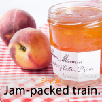 「ジャム」から学ぶ→ Jam-packed train.