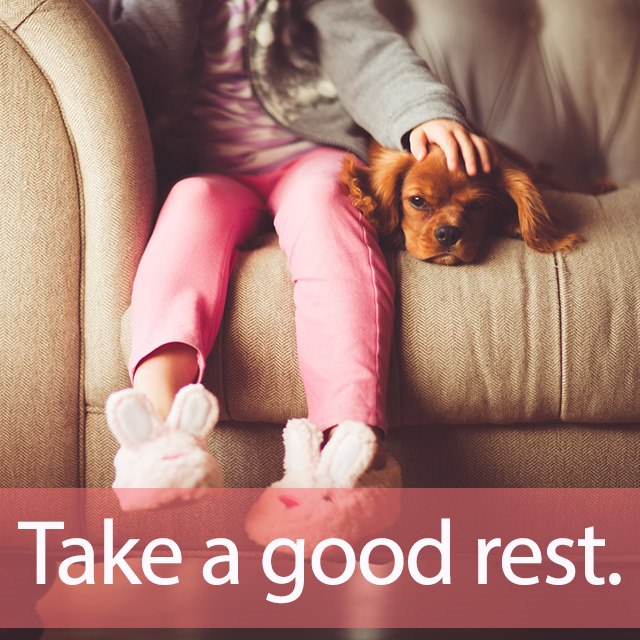 「フットレスト」を知ってれば…ゼッタイ話せる英会話→  Take a good rest.